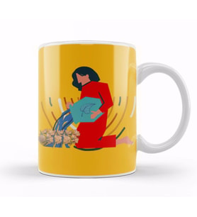 Zodiac Symbols    Flowers Kupa Bardak Porselen