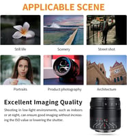 55mm F1.4 Mark II APS-C Manuel Odak Lens Büyük Diyafram Aynasız Kameralar Lens ile uyumlu ürün Sony E-Mount Kameralar Sony NEX-6R NEX-7 A3000 A5000 A5100 A6000 A6300 A6500 gibi