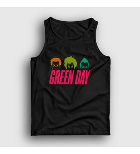 Presmono Unisex Siyah Band Green Day Atlet 55425tt