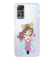 Xiaomi Redmi Note 11 Uyumlu Kamera korumalı Kapak Vespagirl Tasarımlı  Şeffaf Kılıf
