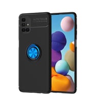 Samsung Galaxy M51 Kılıf Range Yüzüklü Silikon - Siyah-mavi