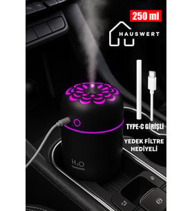 Ultrasonik 400 ml Hava Nemlendirici ve Aroma Difüzörü, oda ve araç için