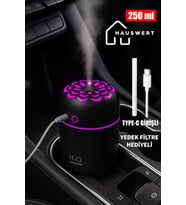Ultrasonik 400 ml Hava Nemlendirici ve Aroma Difüzörü, oda ve araç için