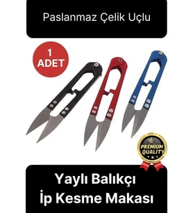 Profesyonel Paslanmaz Çelik Uçlu Yaylı Çok Amaçlı Kamp Doğa Balık Pratik Balıkçı İp Kesme Makası