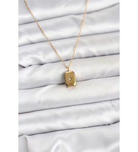 316L Çelik Zincir Gold Renk Minimal Kutup Yıldızı Model Kadın Kolye - TJ-BKO10683