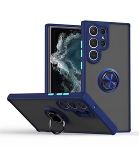 Coverzone Samsung Galaxy S24 ile uyumlu K?l?f Thunder Hux Y�z�kl� Kapak ??k ve Dekoratif Model Stand Olabilen 360� D�nebilen Y�z�k Aparat? ve Kamera Korumal? Y�kseltilmi? Thunder Hux Kapak