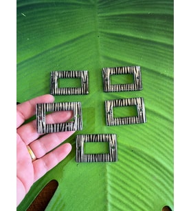 5X3 CM 5 ADET DEENLİ DELİKLİ KEMİK KOLYE TAKI YAPIM BONCUĞU