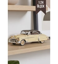 Bej 1:24 Ölçek Die Cast İnce Detay 1950 Chevy Bel Air Oyuncak Metal Klasik Koleksiyon Model Araba