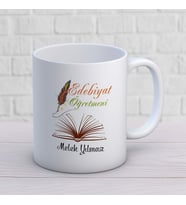 Kişiye Özel Meslek Edebiyet Öğretmeni Hediyelik Kupa Bardak