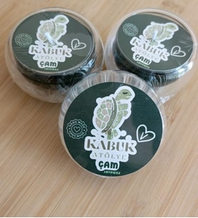 Kabuk Atölye Amber Soya Wax Mum - Doğal ve Şık Hediye