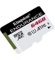 Kingston High-Endurance 64Gb Microsd Hafıza Kartı Sdce/64Gb 95Mb/S - 30Mb/S Kadar Okuma Yazma Kamera (Çok Renkli)