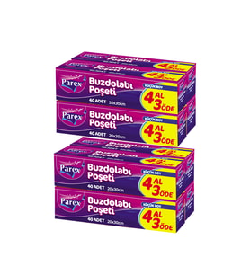 Buzdolabı Poşeti Küçük Boy 4 Al 3 Öde (4*40) 20 x 30 cm İkili Set
