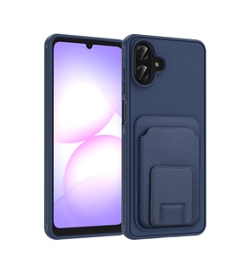 Lexroo Galaxy A07 Kılıf Kartlıklı TPU Bikart Kılıf - Lacivert