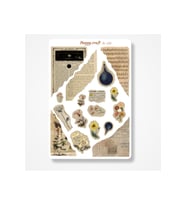 Vintage Scrapbook Journal & Planlayıcı Sticker Set 2 SAYFA A5