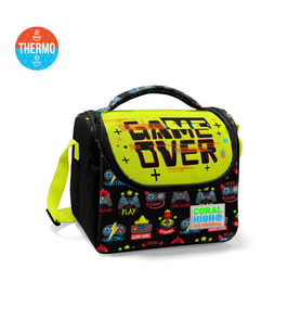 Coral High Kids Siyah Neon Sarı Game Over Desenli Thermo Beslenme Çantası 11728