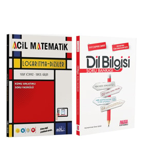 Acil Yayınları TYT Logaritma Diziler ve AKM Dil Bilgisi Soru Bankası Seti 2 Kitap