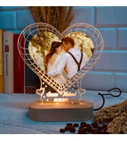 Sevgiliye Hediye Fotoğraflı Kişiye Özel 3D Led Gece Lambası