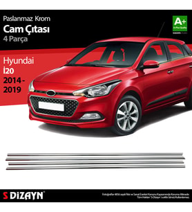 Hyundai i20 Krom Cam Çıtası 4 Prç. 2014-2020