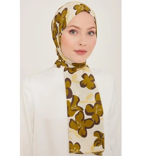 Armine Trend Defne Şal 6348 - 09 Krem Yeşil