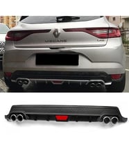 Renault Megane 4 HB Siyah Difüzör Difizör Yuvarlak Egzoz Görünüm Kulaklı Tip