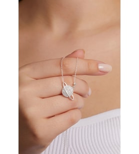 Elika Silver Kadın Gezegen Model 925 Ayar Gümüş Kolye