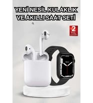 2025 Model Akıllı Saat 2.Nesil Tws Bluetooth Kulaklık Anc Özelliği Amoled Ekran