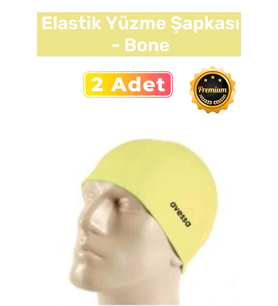 Özel Üretim Su Geçirmez Silikon Yüzücü Havuz Ve Deniz Bonesi Elastik Yüzme Şapkası 2'li Set
