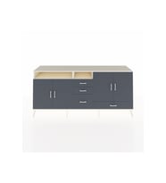 Hyperion Konsol 5 Raflı 4 Çekmeceli 4 Kapaklı 220x44x99 Aytaşı-Antrasit