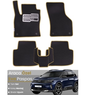 CİTROEN C5 AİRCROSS (2017-2023) Uyumlu EVA Paspas Tam Set–Araca Özel,Su Geçirmez,Kolay Montaj