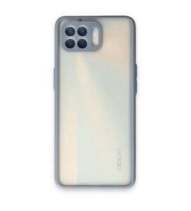 Oppo Reno 4 Lite Kılıf Montreal Silikon Kapak - Gri