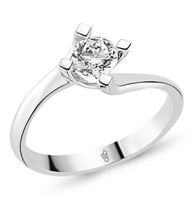 0.30 Ct Tektaş Pırlanta Yüzük  RMY503 (Çok Renkli)