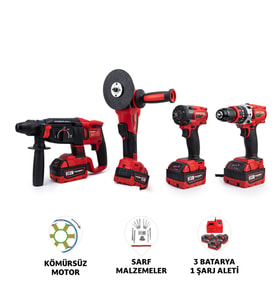 Dörtlü Set MW350R (10mm Ç.Mandren+S.Sıkma+Ş.Spral+Ş.MATKAP)