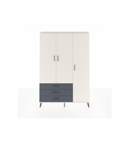 Arges Dolap 6 Raflı 3 Çekmeceli Tek Askılı 132x30x195 Aytaşı-Aytaşı/Antrasit