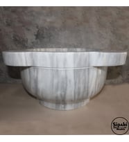 Sipahi Marble Marmara Pijamalı Yuvarlak Düz Kurna