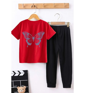 Çocuk Butterfly  Alt - Üst Eşofman Takımı (A.Kırmızı)