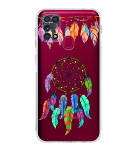 PrintiFy Samsung Galaxy M31 ile Uyumlu Nazar Boncuğu 6 Baskılı Kamera Korumalı Şeffaf Silikon Kılıf