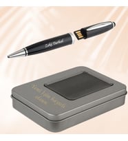 KİŞİYE ÖZEL İSİM BASKILI  KALEM USB FLAŞ BELLEK 32 GB (Siyah)