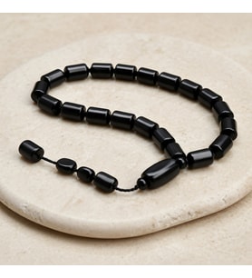 BlackCraft Oltu Taşı Mini Boy Tıraşlı Kesim Tespih
