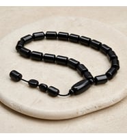 BlackCraft Oltu Taşı Mini Boy Tıraşlı Kesim Tespih