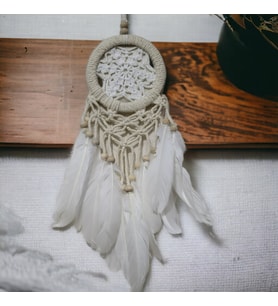 River World Beya Kuş Tüylü Dream Catcher Rüya Kovan