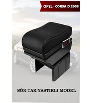opel corsa d 2008 kol dayama Yastıklı Siyah Lüks geniş model Deri