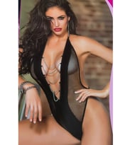 Kadın SİYAH Ayarlanabilir Şeritli Fantazi Body Harness - Vücut Aksesuarı
