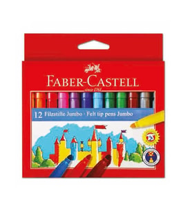 FABER CASTELL JUMBO KEÇELİ KALEM 12'Lİ