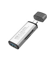 Plentiful Type-C 3in1 Usb Kart Okuyucu Micro Sd Card Reader Çevirici Dönüştürücü Usb 3.0 OTG Adaptör (Gri)