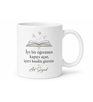 İngilizce Öğretmenine Hediyelik Kupa Bardak Özel Tasarım Porselen Hediye