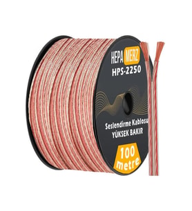 Hepa Merz HPS-2250 Bakır Ses Hoparlör Kablosu 2x2.5 mm 100 Mt.