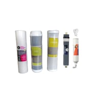 Açık Kasa Su Arıtma Filtresi 5 Li Set 10" inch 3 Ön Kömür Granül Aktif Filtre Post Tatlandırıcı Coconut Platinum Membran 80 GPD