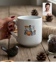 Kişiye Özel Karikatürlü Erkek Fizyoterapist Kupa Bardak Tıp Bayramı Hediyesi