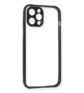 Newface Apple iPhone 12 Pro Kılıf Miami Şeffaf Silikon - Siyah