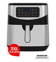 GOLDMASTER GM-7497 GRANDCHEF 9.2 LİTRE INOX GENİŞ HAZNELİ 3XL DOKUNMATİK 10 ÖN AYARLI AİRFRYER SICAK HAVA FRİTÖZÜ (Siyah)